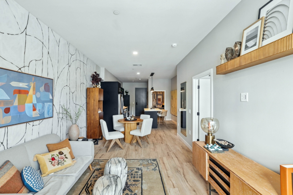 Living room with sofa and coffee table