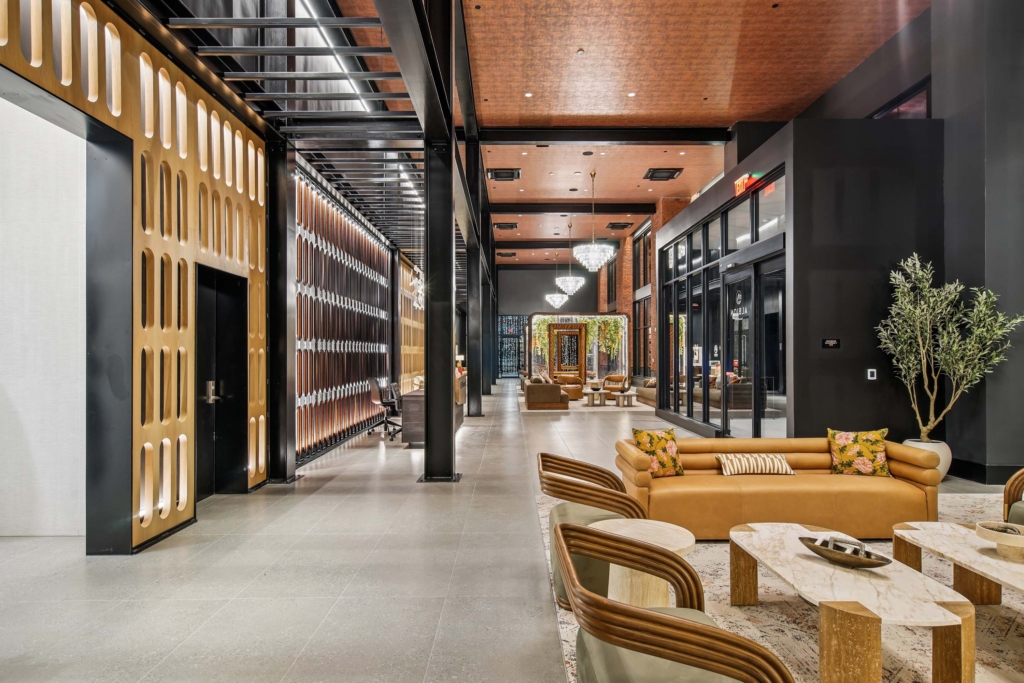 coworking area with tables and chairs